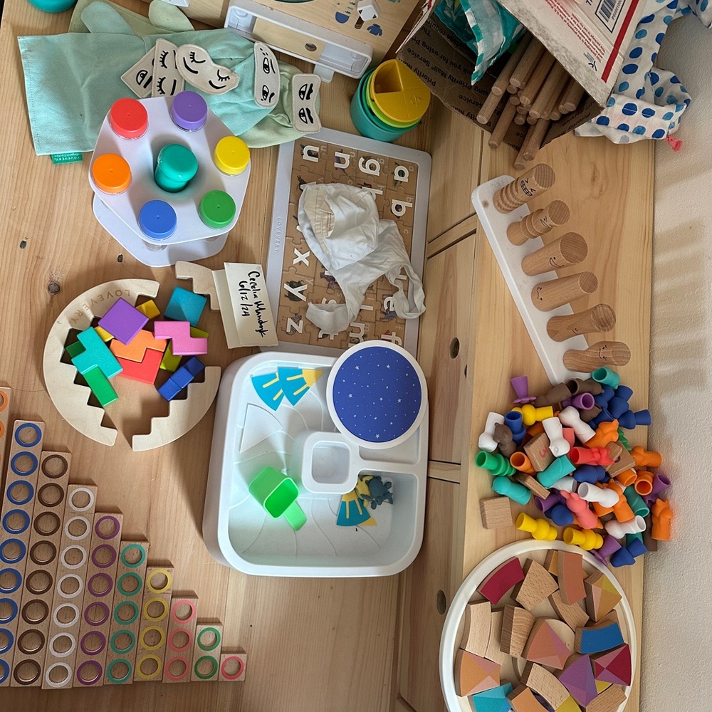 Lovevery items from 3 year old kits